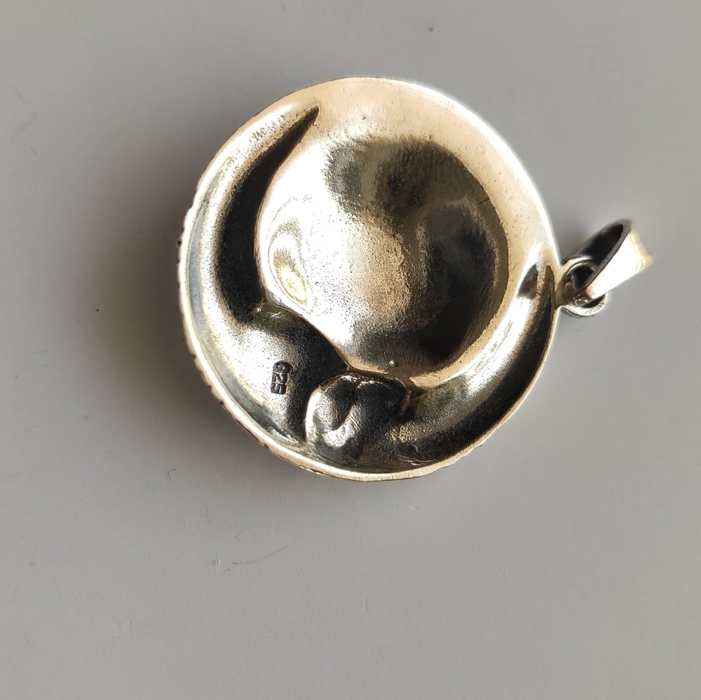 Sterling Silver Sun Moon Pendant - image 4